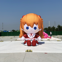 Mascotte gonflable publicitaire géante personnalisée en tissu Oxford, personnage de dessin animé fille, à vendre, personnage gonflable d'IP animé