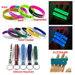 Bracelets personnalisés, bracelet en caoutchouc sur mesure, bracelet en silicone pour cadeaux promotionnels - Product Image 3