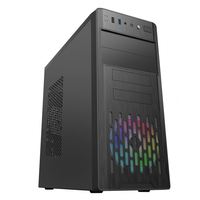 Casing menara komputer game PC gaya sederhana ATX struktur logam murah pabrikan 100%