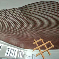 Plafond en grille d'aluminium perforé ignifuge et écologique, design moderne, étanche, haute ventilation, insonorisé, usage commercial