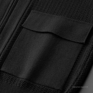Chaqueta de Punto con Cuello en V para Hombre, Cárdigan de Poliéster Sólido con Cierre de Cremallera, Nueva Moda Juvenil, Abrigo - Product Image 4