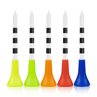 Tee de Golf de Plástico de 83 mm con Punta Suave de TPR, Diseño de Dos Tonos, Soporte Duradero para Pelotas de Golf, Accesorio de Golf al por Mayor