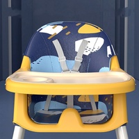 Chaise haute pour bébé 3 en 1, siège rehausseur, chaise haute avec roulettes, hauteur réglable, 0-12 mois