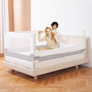 Barrière de <span class=keywords><strong>lit</strong></span> pliable réglable personnalisable OEM pour bébés et tout-petits – Barrière de protection latérale - Product Image 3