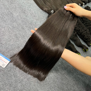 Extensiones de cabello vietnamita crudo de primera elección, cabello humano liso de hueso, muy suave y brillante, cabello alineado con cutícula sin procesar - Product Image 5