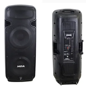 Altavoz doble subwoofer de 15 pulgadas, sistema de PA para escenario, DJ, amplificador de potencia portátil, altavoz profesional