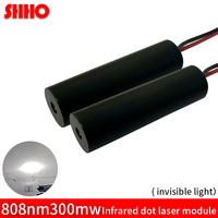 Tactile interactif lampe 808nm 300mw réglable infrarouge laser à point module de qualité industrielle CS jeu tête laser vue de laser D'IR