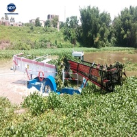Bateau récolteur d'algues aquatiques multifonctionnel entièrement automatique avec système de coupe, de collecte et de broyage pour le nettoyage des lacs