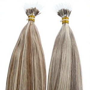 Dragonlash Factory 100% Human Hair Plastic Nano Hair Extensions 100% Remy Human Hair Straight Nano <b>Ring</b> Wholesale - Product Image 1