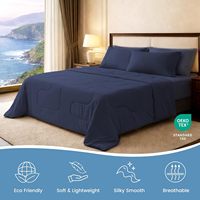 Couette d'été moderne unie rafraîchissante, taille Queen, réversible, doublure soyeuse, Q-Max>0.45, pour les personnes ayant chaud la nuit
