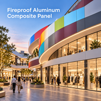 Panneau composite en aluminium ignifuge FEVE, revêtement brillant bronze, 4 mm, 1220x2440 mm, pour bardage de canopies commerciales