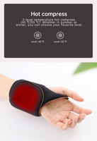 Masseur électrique pour poignet à réglage multi-vitesses, ceinture de massage vibratoire chauffante à lumière rouge, enveloppement pour la main et le poignet
