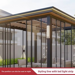 Nouveau pavillon extérieur en alliage d'aluminium de style chinois pavillon de thé Villa de loisirs de jardin avec gazebo et pavi de pergola - Product Image 2