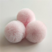 Faux lapin fausse fourrure pompons 3.5cm artificielle en peluche moelleux pompon boules pour porte-clés chapeaux téléphone breloques bricolage fournitures de couture
