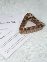 Pinces à cheveux triangulaires creuses de 8 cm, imprimé léopard, écaille de tortue, maintien solide, style rétro, accessoires pour cheveux pour femmes
