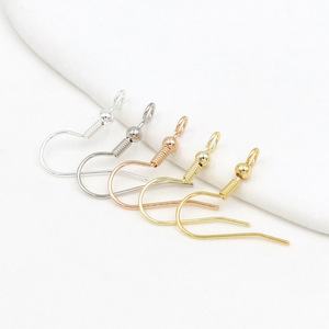 18K Gold Plated Copper Cross Jewelry Ear <b>Hooks</b>, Large Ear <b>Hooks</b>, Curved <b>Earrings</b>, <b>Earring</b> Accessories, DIY Jewelry Accessories - Product Image 3