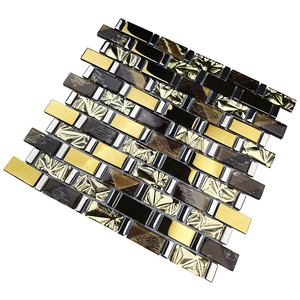 Unique antique or ambre carreaux de verre mosaïque pour projets KTV décoration de piliers - Product Image 3