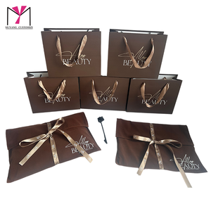 Conjunto de Bolsos Muyang Marrón con Cinta de Satén Suave, Bolsa de Material Poliéster Biodegradable para Pelucas - Product Image 6