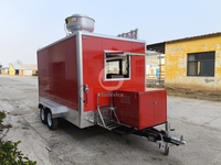 Camion de restauration de grande taille entièrement équipé, remorque de cuisine de rue avec couleur personnalisée, provenant de Chine