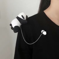 Offre Spéciale nouvelle mode belle peluche dessin animé animaux sac tissu accessoires peluche métal émail épinglette