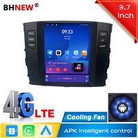 9.7 pouces écran vertical android voiture audio pour Mitsubishi Pajero 2006-2014 voiture autoradio FM/AM miroir liens colling ventilateur
