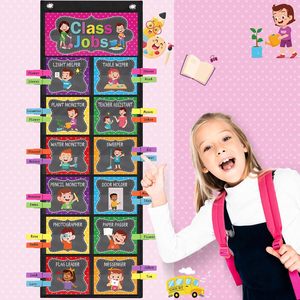 Tablero de tareas para el aula con tarjetas, clips y ganchos para ayudantes de clase de 6 a 8 años - Product Image 5