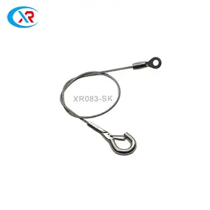 Heavy Duty Strongly Stainless Wire Rope Trailer Tractor Assembly Safety Breakaway Steel Towing Rope With Twin Carabiners