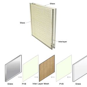 Maille décorative en fil de cuivre, verre laminé en acier inoxydable, décoration intérieure de bâtiment, maille métallique - Product Image 3