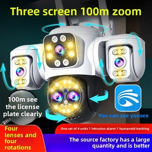 Outdoor 12MP Wifi Überwachungs kamera 3 Bildschirm mit 10X Zoom Nachtsicht netzwerk PTZ Kamera Zwei-Wege-Audio AI <span class=keywords><strong>Motion</strong></span> Tracking CCTV - Product Image 5