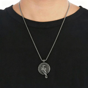Yunnique-collar unisex con colgante de cuervo vikingo de mitología nórdica, diseño de nudo celta de acero inoxidable, joyería de regalo - Product Image 4