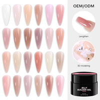 Gel Mousse Dur Non-Coulant pour Extension d'Ongles, Gel Polish Sans Chaleur, Résine à Dissoudre, Fournitures pour Ongles, Gel UV Constructeur pour Salons de Beauté
