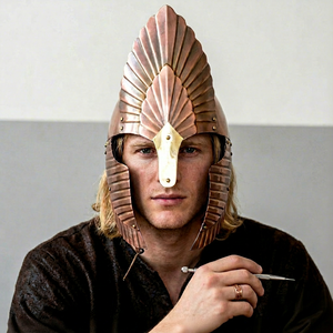 Casco Vikingo Medieval CH, Armadura de Acero Pulido Hecha a Mano, Inspirado en el Señor de los Anillos, Decoración para el Hogar, Regalo para el Día de la Madre y Año Nuevo - Product Image 1