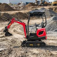 Mini-excavatrice sur chenilles de 1,2 tonne à faible MOQ, machine de terrassement hydraulique pour usage agricole avec certificat CE