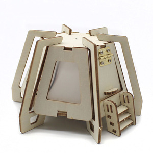Cabina de <span class=keywords><strong>Refugio</strong></span> de Emergencia <span class=keywords><strong>Serie</strong></span> Base Marte, Herramienta Educativa para Experimentos Científicos de Estudiantes, Modelo Pequeño de Ensamblaje en Metal/Madera/Plástico - Product Image 3