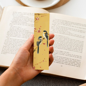 Chine fournisseur fiable forme personnalisée dessin animé moineau pie conception bas quantité minimale de commande haute qualité papier carte Page marqueur oiseau signet - Product Image 3