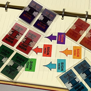 Blocs-notes autocollants Shanqi Sign Here PET 6,5x4,6cm 50 pages extrêmement fins multicolores pour usage au bureau - Product Image 2