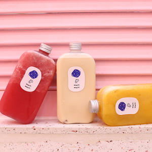 Botellas de PET Cuadradas de 300ml, 350ml, 400ml, 500ml con Tapa de Rosca, Impresión Serigráfica, Grado Alimenticio, Libres de BPA, para Leche, Té, Agua, Jugo, Refresco - Product Image 5