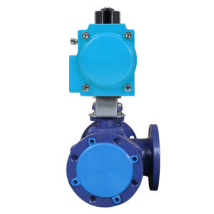 2 pulgadas <span class=keywords><strong>3</strong></span> V 12V 24V hembra roscado de acero de fundición de actuador neumático brida de <span class=keywords><strong>3</strong></span> piezas de la válvula de bola - Product Image 2