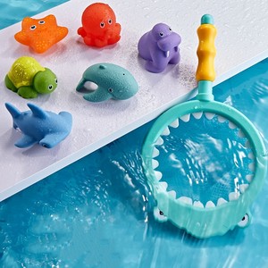 Jouet de <span class=keywords><strong>bain</strong></span> flottant et cuillère à eau, jeu de <span class=keywords><strong>filet</strong></span> de poisson dans la baignoire salle de <span class=keywords><strong>bain</strong></span> piscine pour enfants tout-petits bébé, cuillère de baignoire - Product Image 5