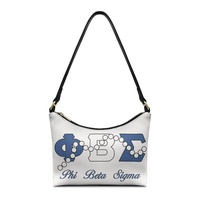 Sac à bandoulière Phi Delta Kappaas, sac à main pour femme avec fermeture éclair, imprimé lettres grecques de la sororité, perles, sangle légère en PU