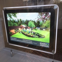 A3 iklan LED tampilan jendela promosi A4 akrilik Real Estate agen kotak cahaya Gantung Poster bingkai persegi panjang LITSIGN tinggi