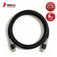 Câble de charge rapide USB-C vers USB-C tressé en nylon 3A, 60W, 2-pack, 10FT+6FT, pour appareil photo