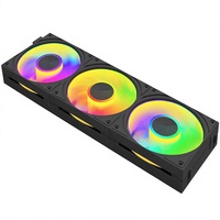 Ventilateur de boîtier PC LED ARGB 120 mm, design coloré, avec refroidisseur liquide et interface 3/4 broches, incluant un ensemble de contrôleur ARGB