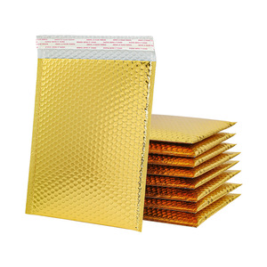 Film plaqué aluminium doré épaissi en gros, 15cm x 20cm + 4 sacs à bulles, sacs express, sacs d'emballage cosmétique - Product Image 5