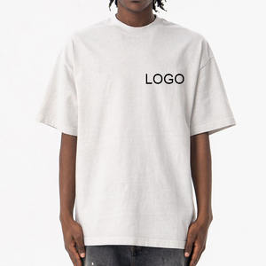 Camiseta de peso pesado personalizada de alta calidad para hombre, camiseta en blanco con hombros caídos de algodón 100% para hombre, camiseta lisa a granel al por mayor - Product Image 1