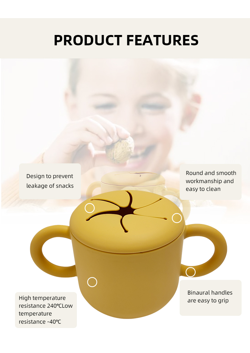 BPA Free Baby Toddler Silicone Snack Cup Unbreakable 2