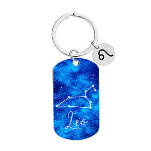 Moda all'ingrosso dodici portachiavi in metallo con segno di <span class=keywords><strong>stella</strong></span> alla moda portachiavi personalizzati regalano agli amici regali di festa - Product Image 3