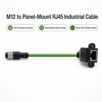 Connecteur femelle RJ45 à 4 broches de type A, prise M12, assemblage de câble Ethernet industriel Profinet, haute flexibilité, Cat6, PVC, électronique