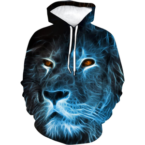 Unisex Mát Mô Hình Nghệ Thuật 3D Động Vật Vua In Lion Hoodie Bán Buôn XS-XXL Vui Áo Thun Áo Nỉ Cho Nam Giới Phụ Nữ Cho Mùa Thu - Product Image 3