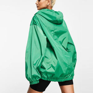 Private Label Casual Oversized Zip Fasten Waterproof <strong>Overhead</strong> <strong>Rain</strong> <strong>Jacket</strong> Polyester Women Light <strong>Jacket</strong> Windbreaker - Product Image 2
